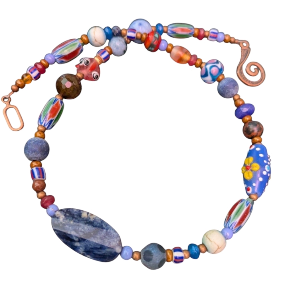 Colorful Beaded Choker Necklace